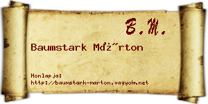 Baumstark Márton névjegykártya